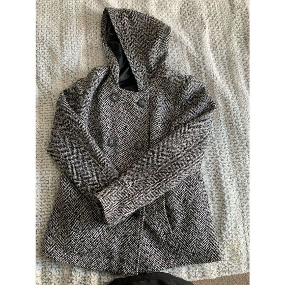 Aeropostale Tweed Like Double Breasted Coat - Picture 10 of 13